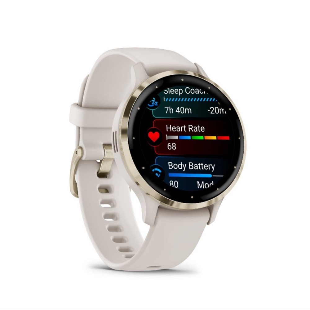 Garmin Venu 3S Smartwatch Ivory and Soft Gold - Picture 3 of 6